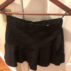 Zara Black Ruffle Mini Skort